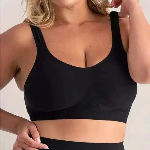 Truekind Other - Truekind By Shapermint Women's Daily Comfort Wirefree‎ Shaper Bra Black Size 3XL